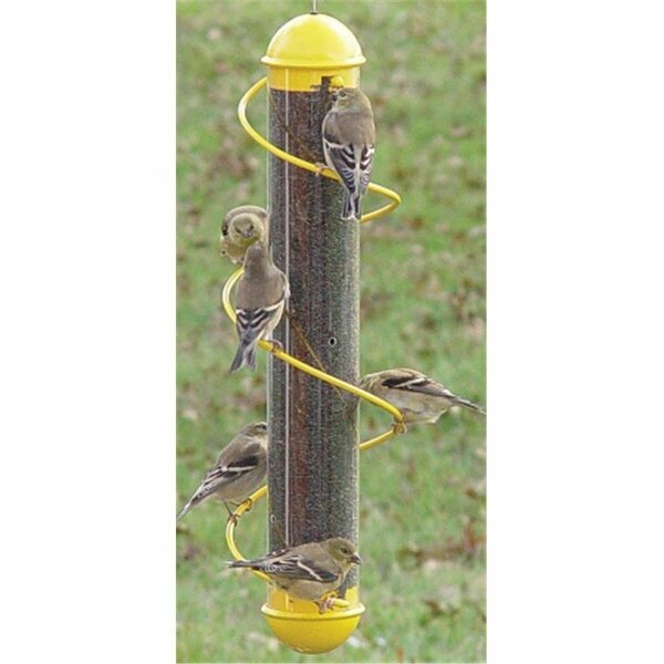 Pamperedpets Bird Quest 17 in. Yellow Spiral thistle Feeder PA45517